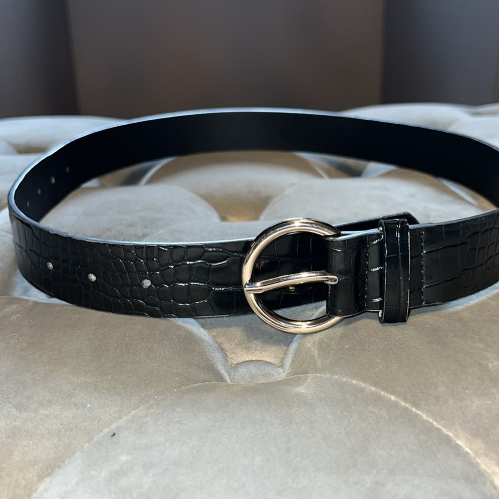 Snake print belt